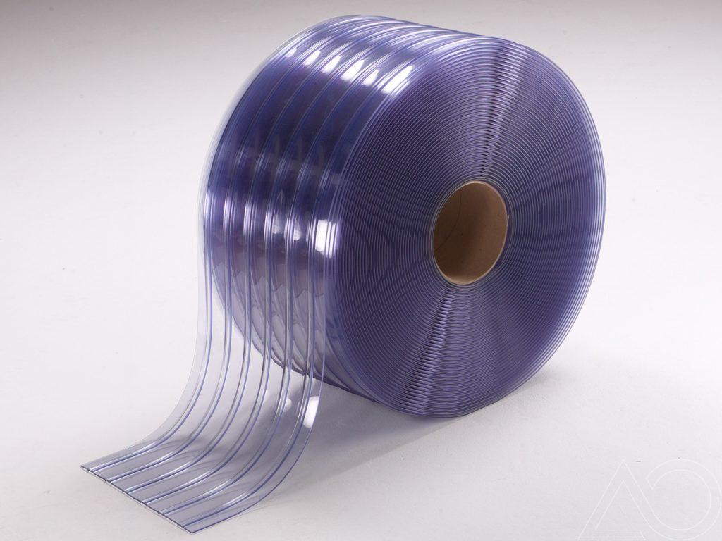 Skaidrios 300 mm pločio PVC juostos pramoninėms užuolaidoms